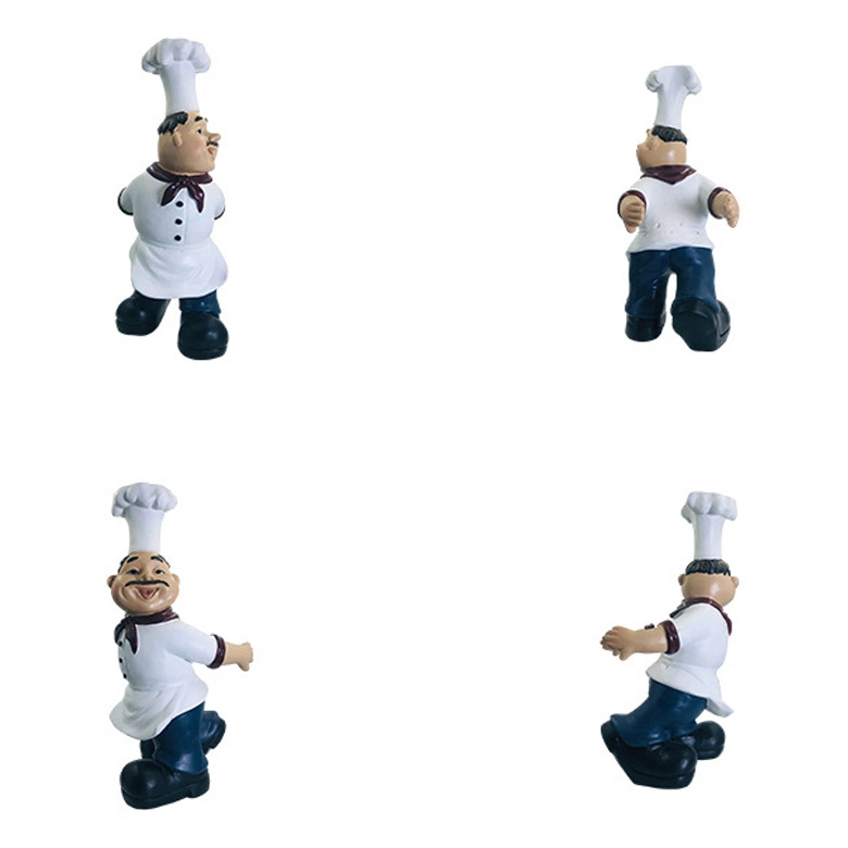 Resin Chef Wine Bottle Holder Display Tabletop Figurine